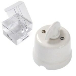 Deviatore Rotativo in Porcellana Bianco